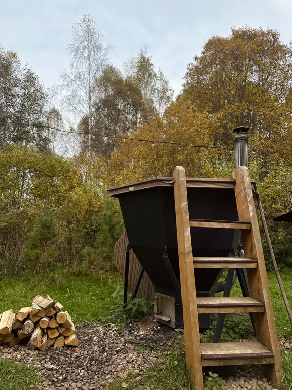 Дом в стиле a-frame в лесу в 10 км от Смоленска рядом с р. Днепр