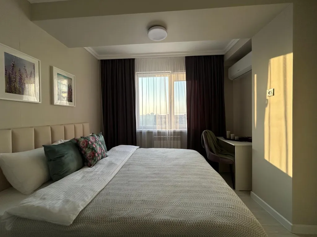 Трехкомнатные апартаменты Лавандовая гавань в самом центре Алматы