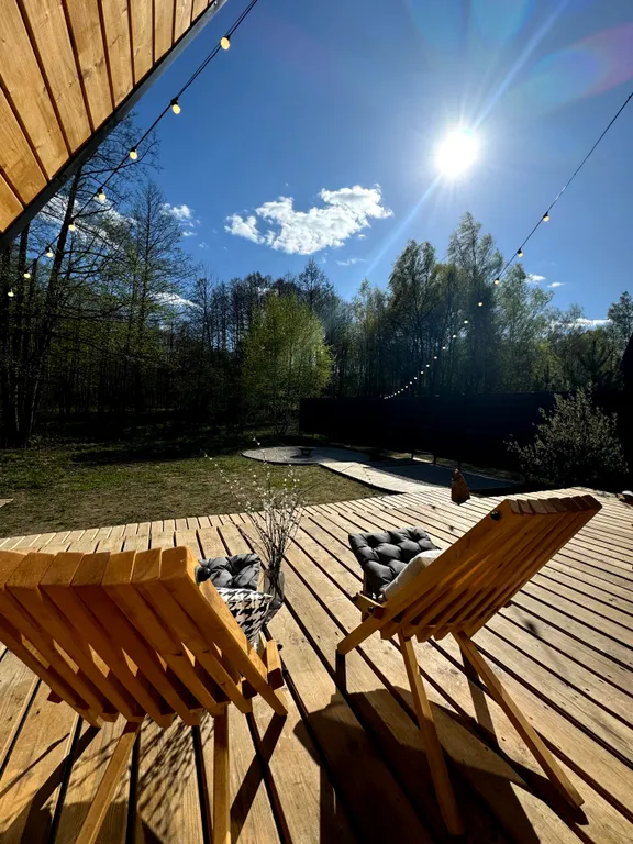 Сканди люкс, дом с камином и видом на лес. LESNOVO