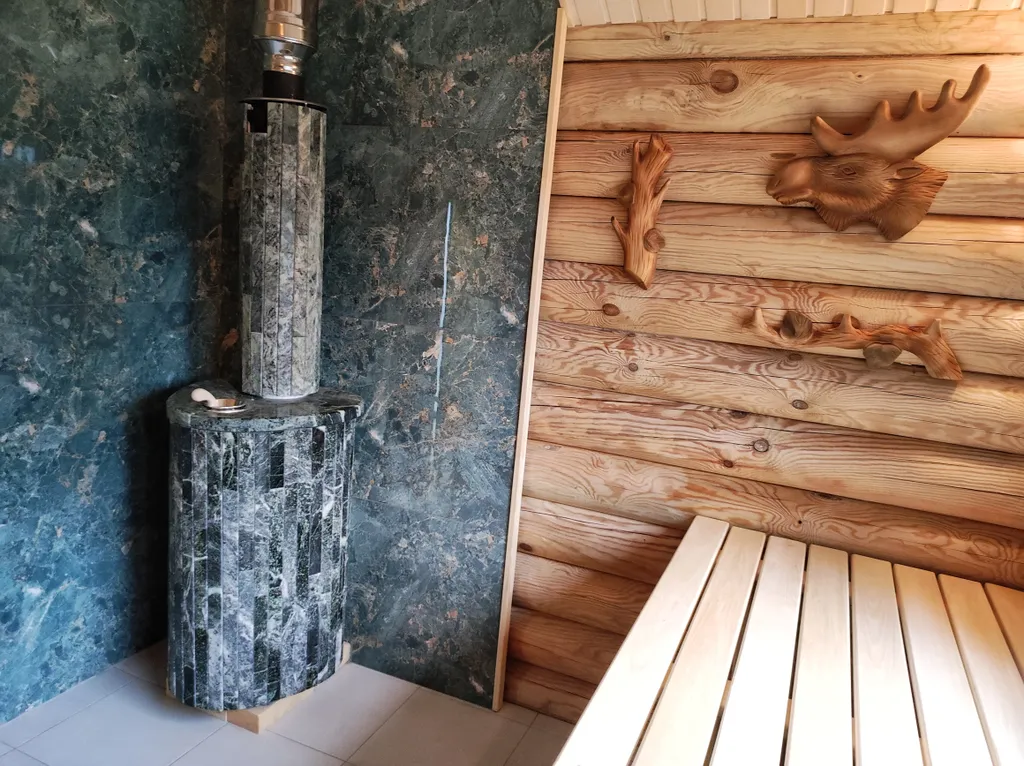 Дом с баней Рыбка у пруда