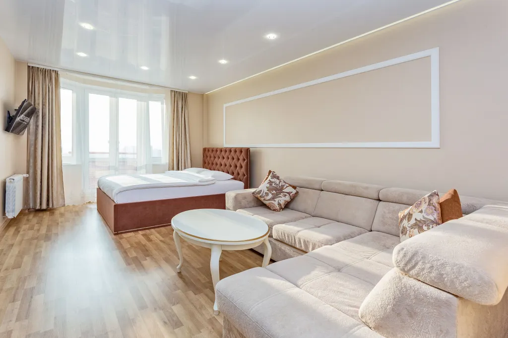 Просторная студия с шикарным видом на парк с высоты 13 этажа