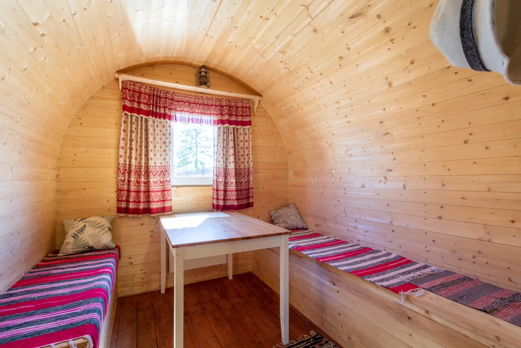 Норвежский домик с отдельной баней на дровах