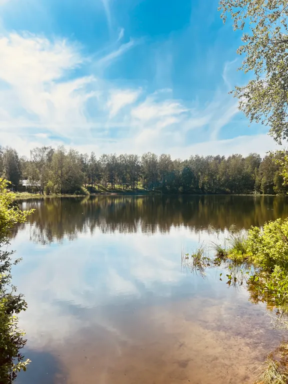 Коттедж Новый комфортабельный дом на берегу лесного озера Маролампи — Стеклянный