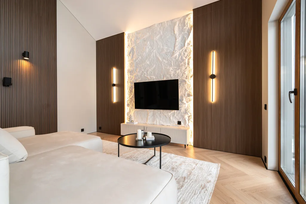 Теплый панорамный дом с русской баней и купелью