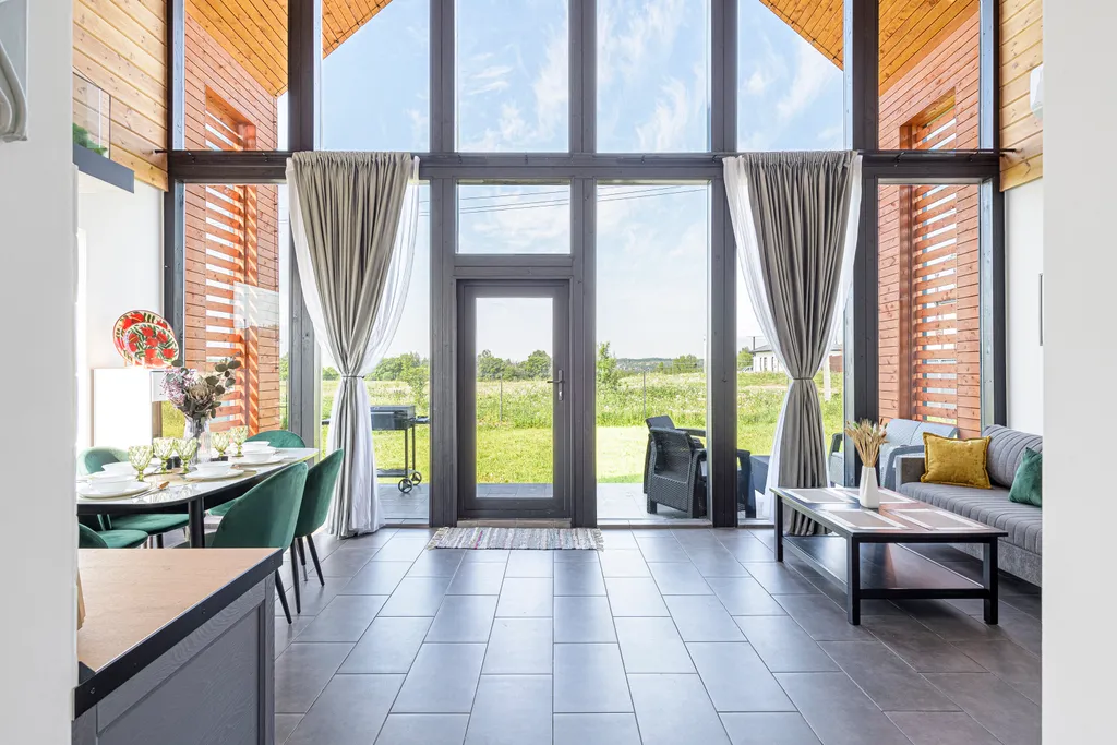 Современный барн с панорамными видами вблизи Сорачан