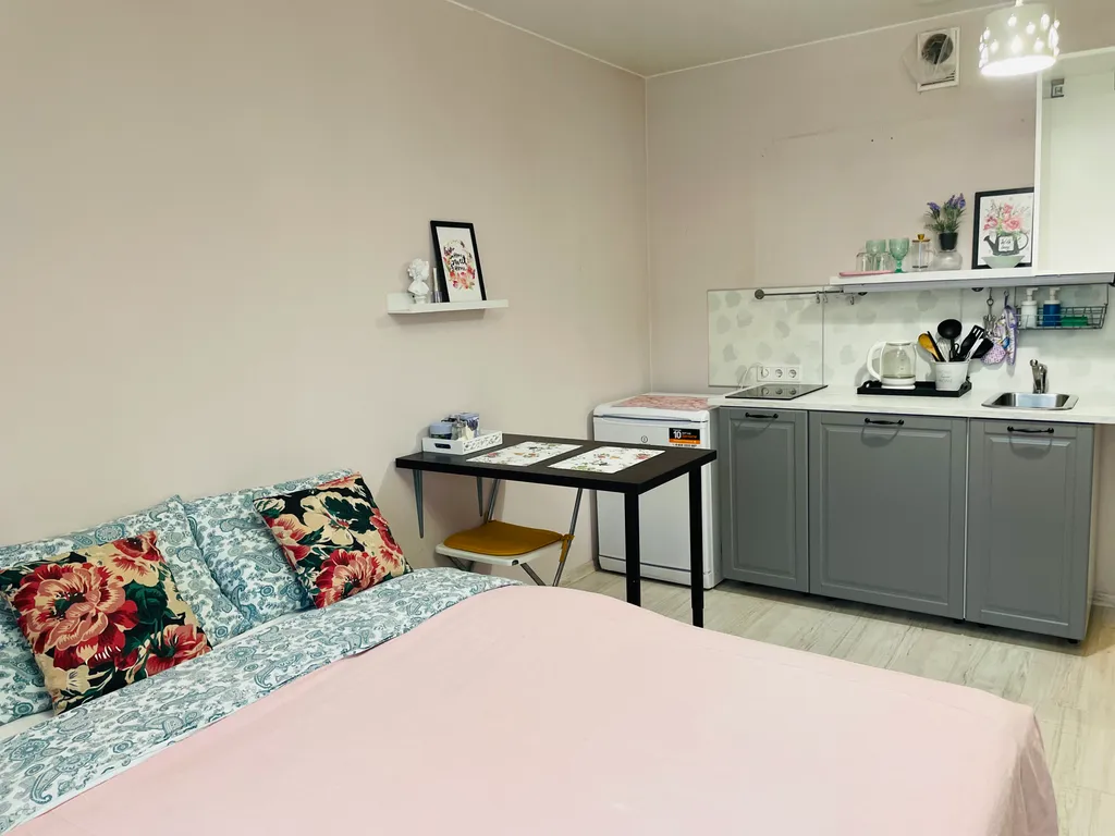 Квартира Уютная студия у метро Девяткино — аренда посуточно в Мурино