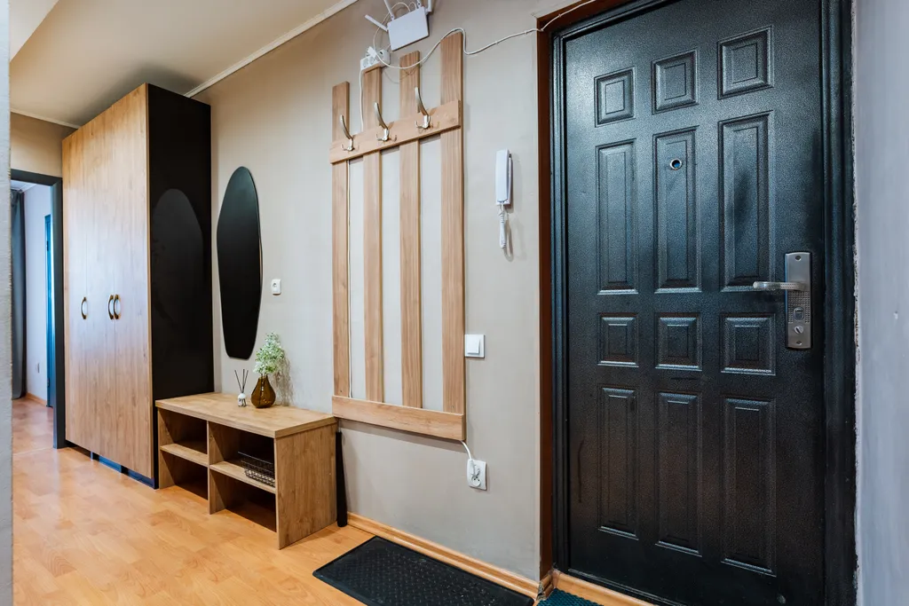 Квартира с четырьмя раздельными спальными местами.