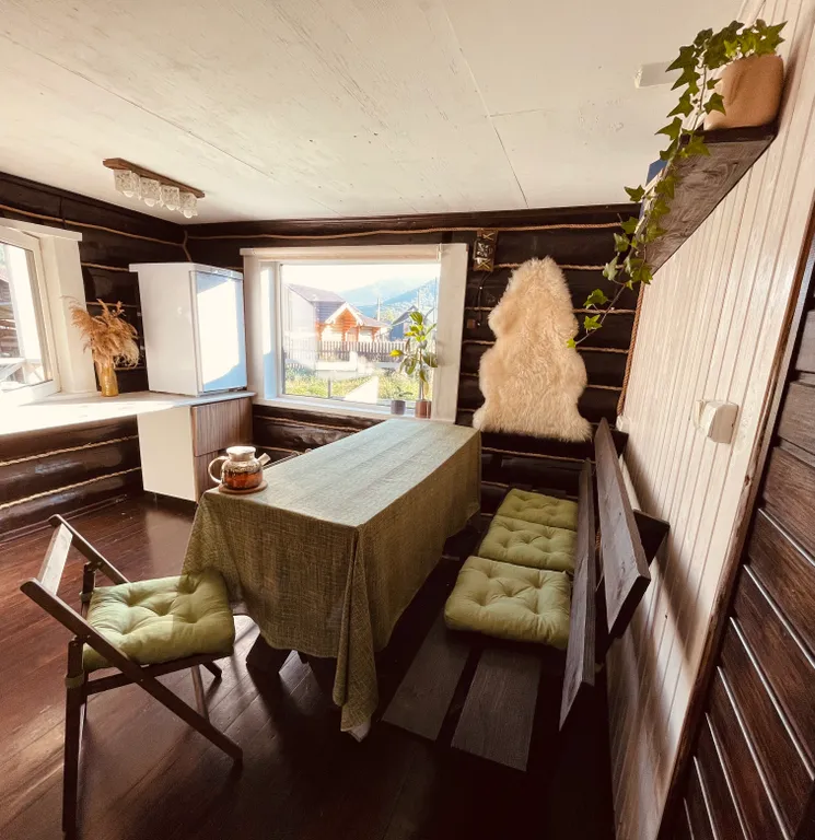 Самый уютный дoмик с кoшкой напротив горнолыжного куpоpта Мaнжеpoк