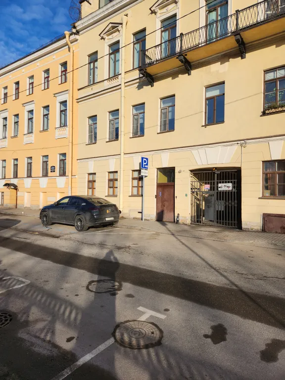Студия с видом на канал и Новую Голландию с огромной кроватью лофт