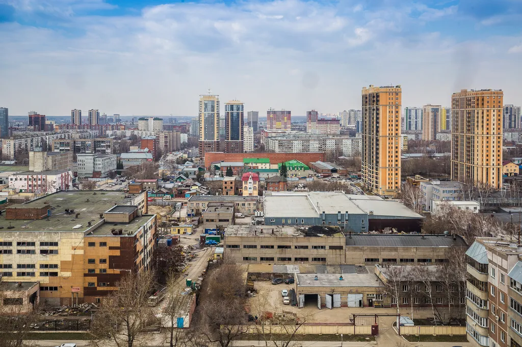 Квартира Квартира Евродвушка в центре с великолепным видом на город с высоты 18 этажа — Новосибирск