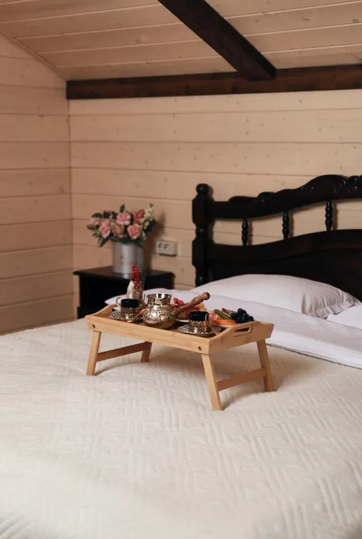 Шале с видом на горы и реку Moon House Arkhyz