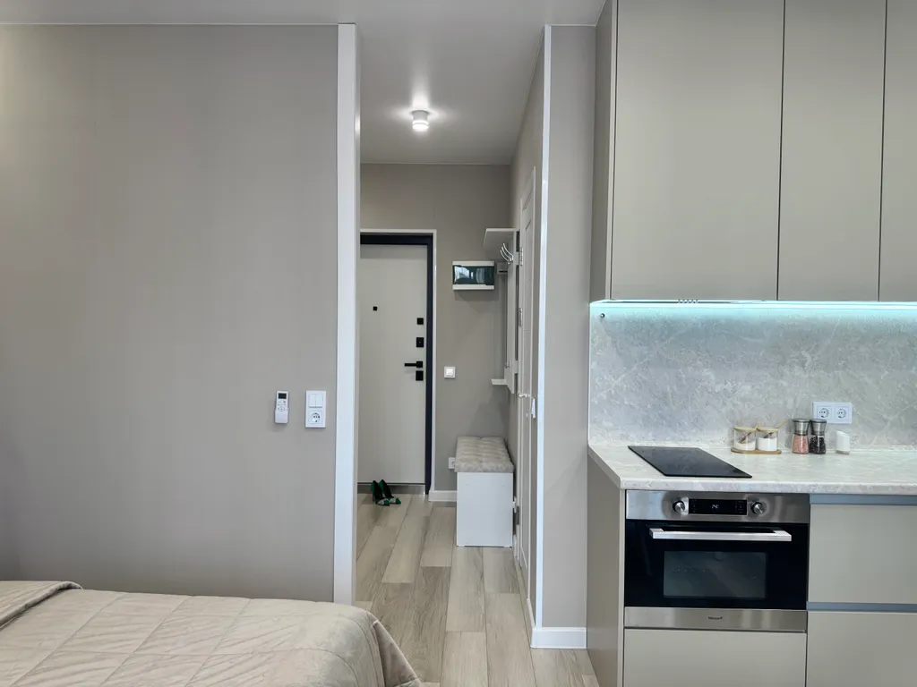 Светлая студия в ЖК Облака 2 у метро Октябрьская