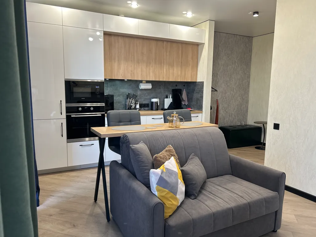 Современная студия с террасой