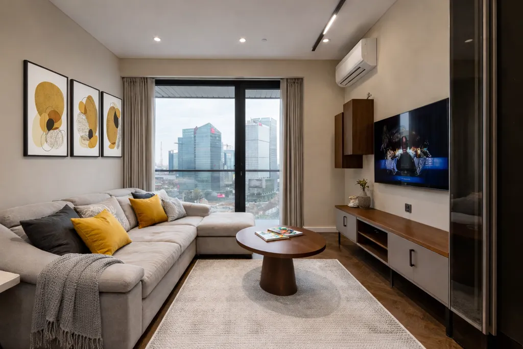 Просторная дизайнерская квартира с панорамным видом на город