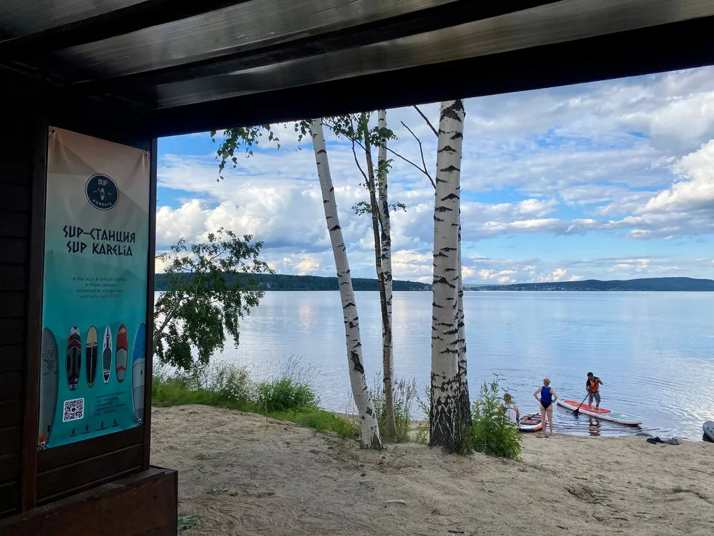 Евродвушка с кондиционером и с красивым видом на озеро