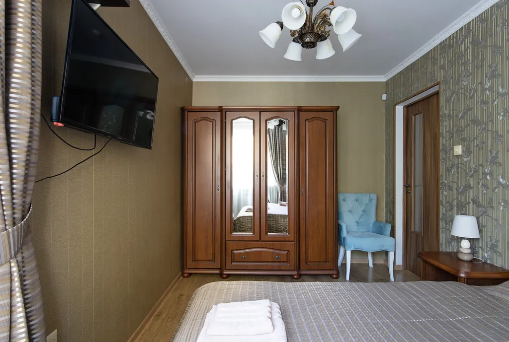 Очень уютная 4-комнатная квартира в центре города с сауной, зоной барбекю