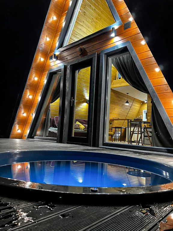 Коттедж Дом Афрейм светлый с подогреваемой купелью Лисичкино — Микли