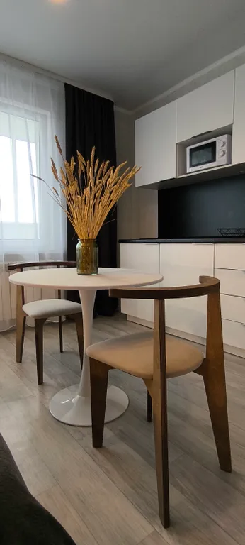 Уютная квартира-студия в новом доме с новой мебелью