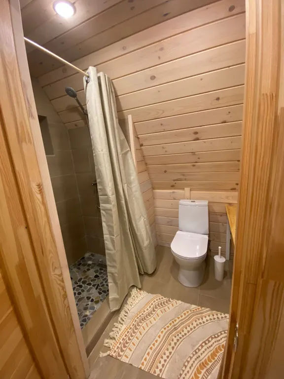 Уютный домик афрейм, банный чан, банька