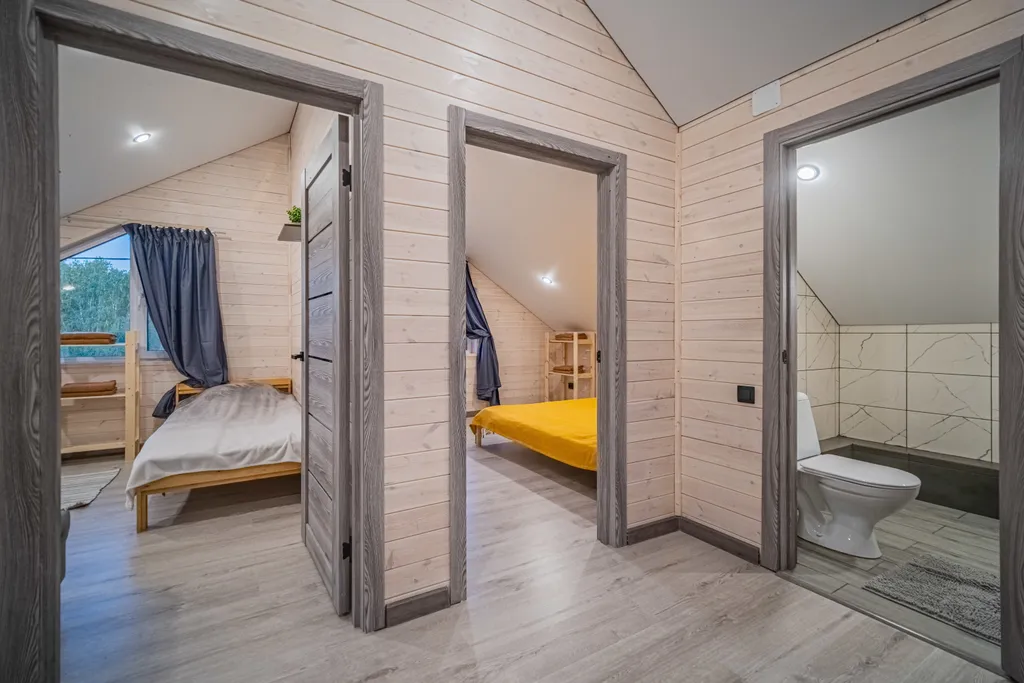 Уютный барн хаус с большими панорамными окнами Барн 4