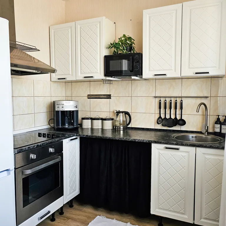 Квартира с балконом и 5-ю раздельными спальными местами. Кофемашина