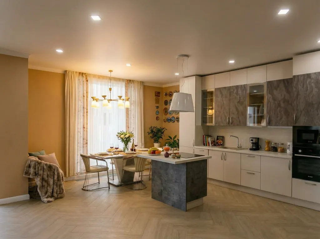 Трехэтажный коттедж с баней и бассейном