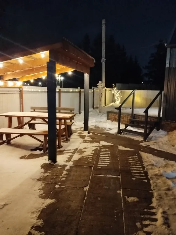 Дом с баней и панорамными окнами на первой линии