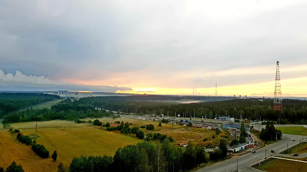 Просторная квартира с видом на закат