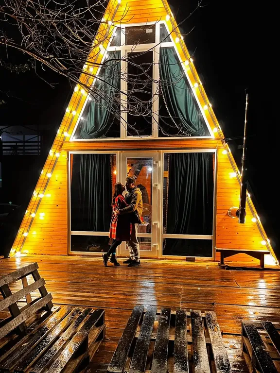 Коттедж А-фрейм с банным чаном — аренда посуточно в Каменномостский