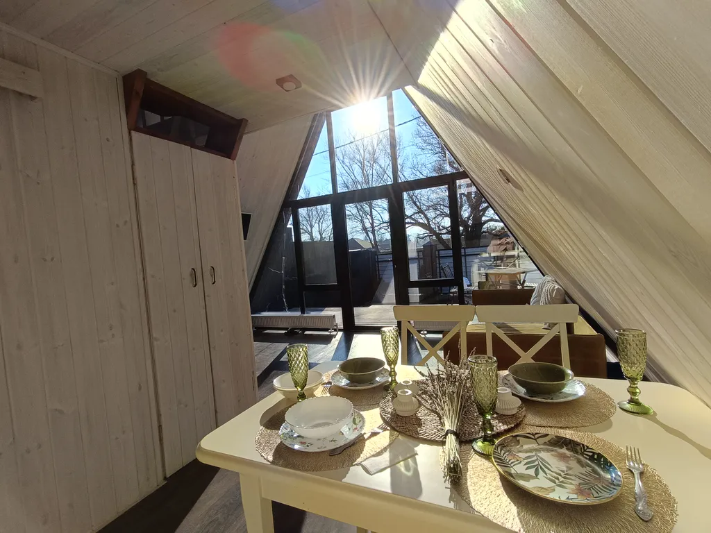 Деревянный дом с сибирской купелью на дровах aframe kmv