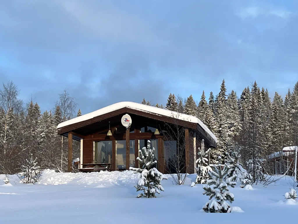 Коттедж с сауной и панорамным остеклением