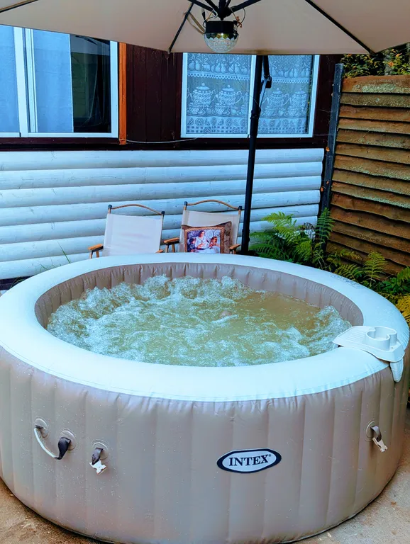 Большой красивый дом с камином в лесу