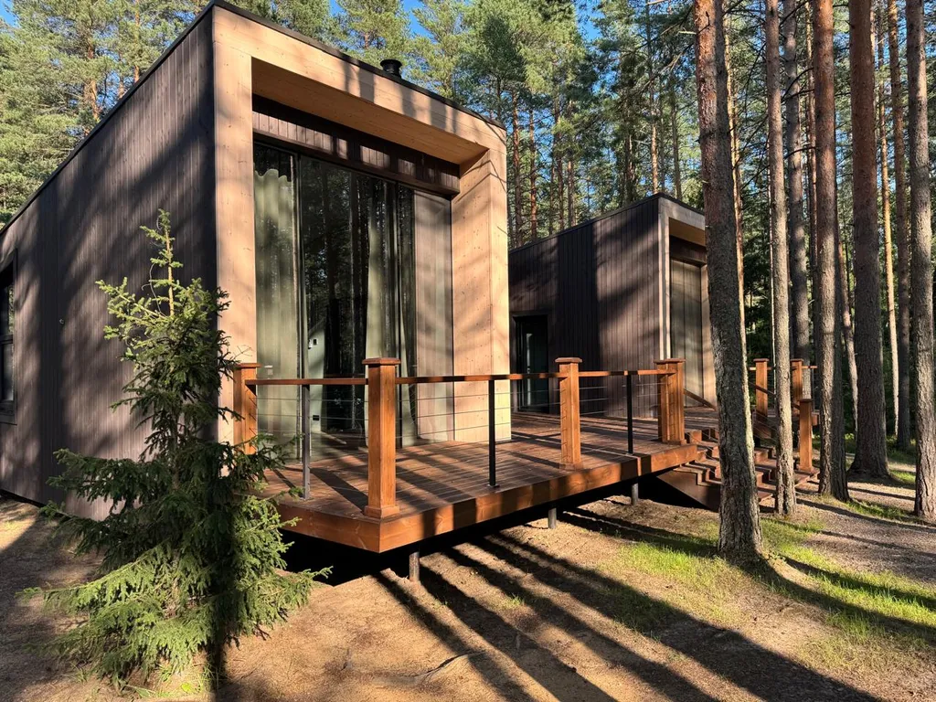 Загородный парк ШишкинЪ. Большой панорамный коттедж с видом на озеро — аренда посуточно в Куйвози