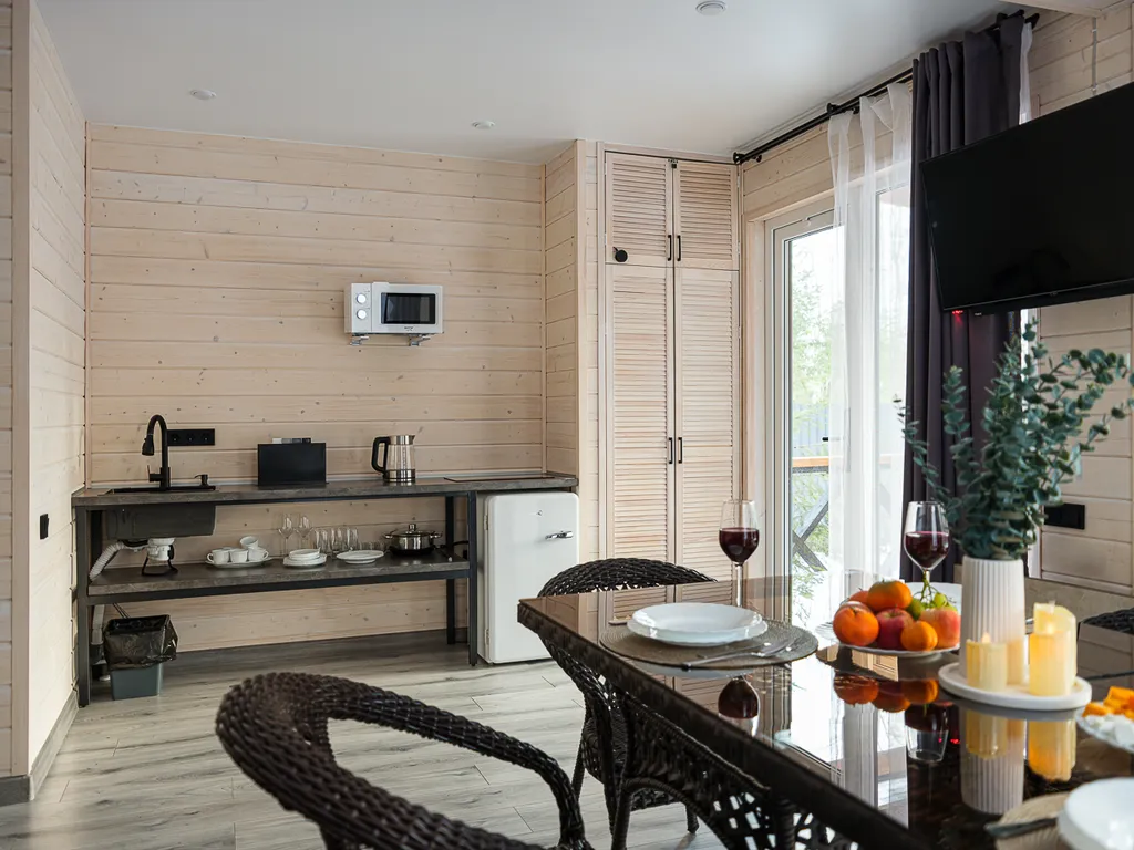 Уютный дом Шишкин Плейс в лесу с чаном и баней