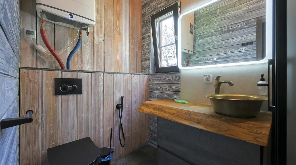 BarnHouse с камином, кондиционером и террасой