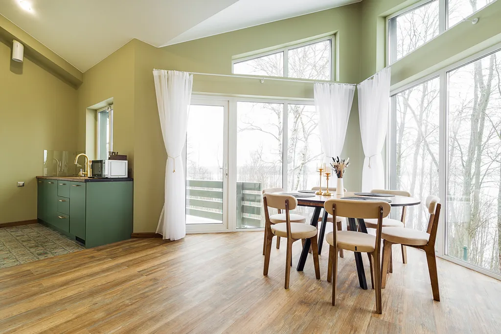 Коттедж Светлый панорамный коттедж с видом на озеро — Санкт-Петербург