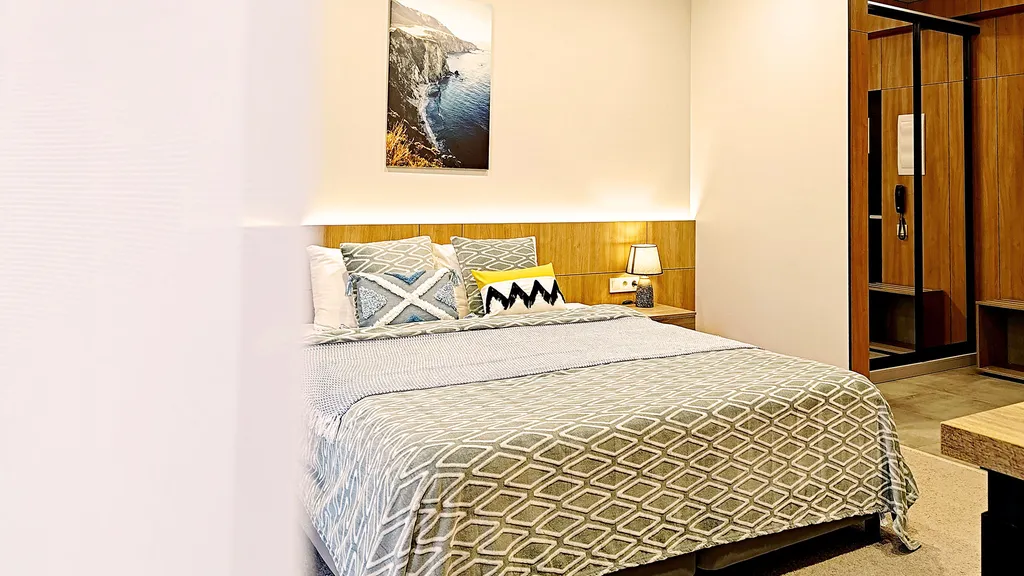 Студия с видом на горы + балкон/бассейн/сауна