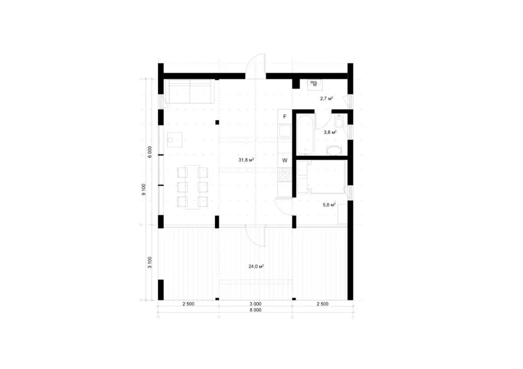 2-комнатный Дом