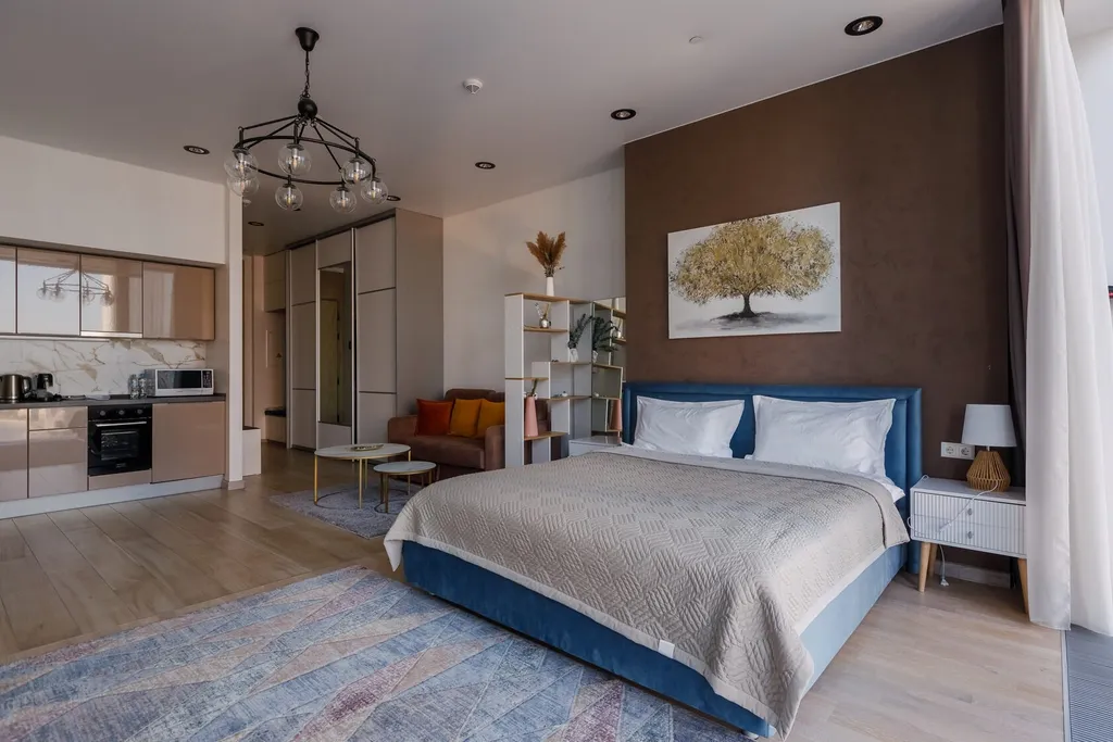 Студия в Москва-Сити с видом на башни