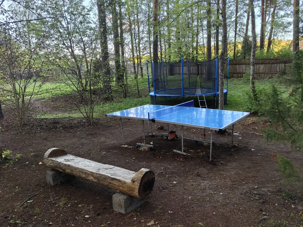 Коттедж Коттедж Амфрейм 6 местный у озера с баней, чаном и детской площадкой с батутом — Ланино