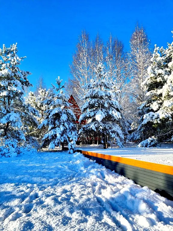 Уютный 3-к А-фрейм у реки с большой террасой и купелью