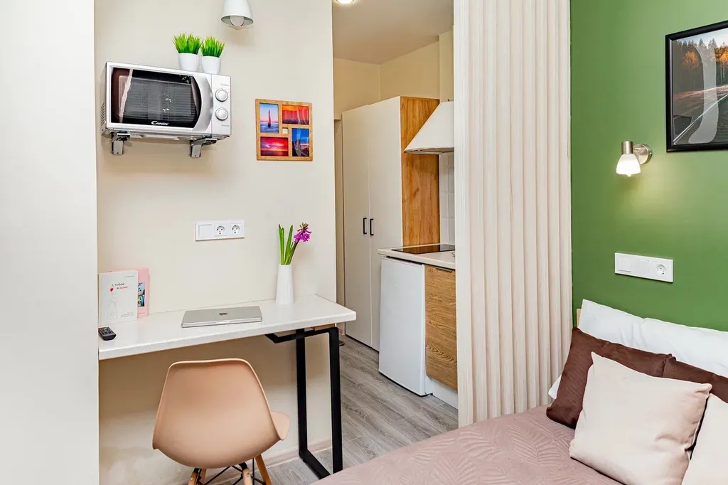 Квартира-студия в центре, 11,3 м², 1 кровать