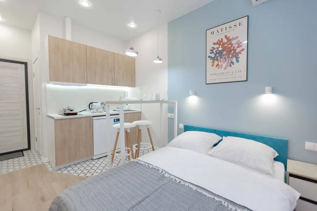 Квартира Квартира Стильная студия у метро Рассказовка — Москва