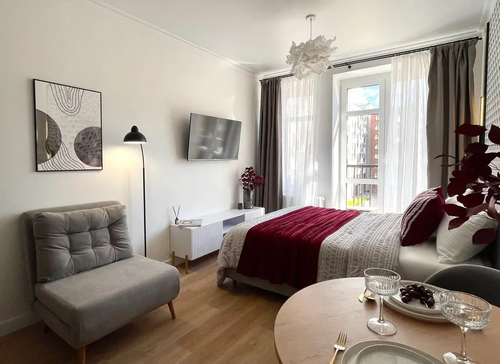 Квартира Квартира Стильная Студия Апарт-Комфорт Cherry в Новом ЖК Сердце Ярославля — Ярославль