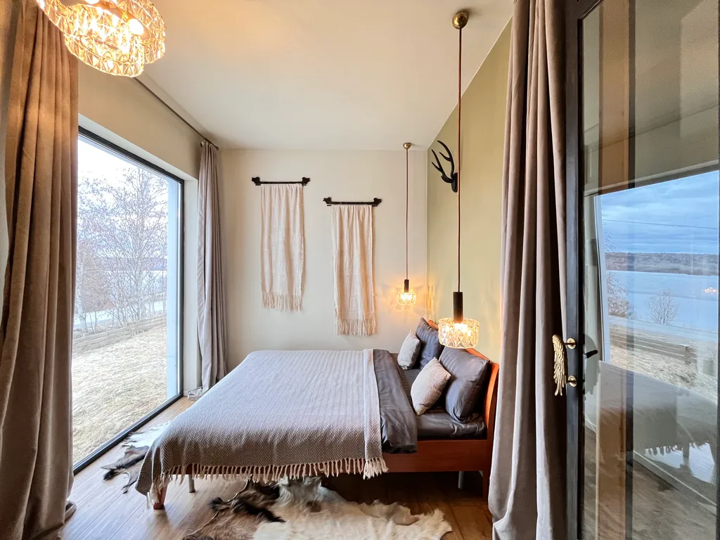 Дом с сауной и купелью с шикарным видом на озеро