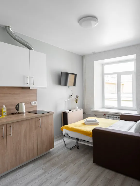 Квартира Квартира Студия у метро Спортивная и Академии Можайского — Санкт-Петербург