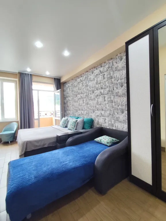 Квартира на 9 этаже с балконом, вид на горы, п. Лазареаское, Сочи