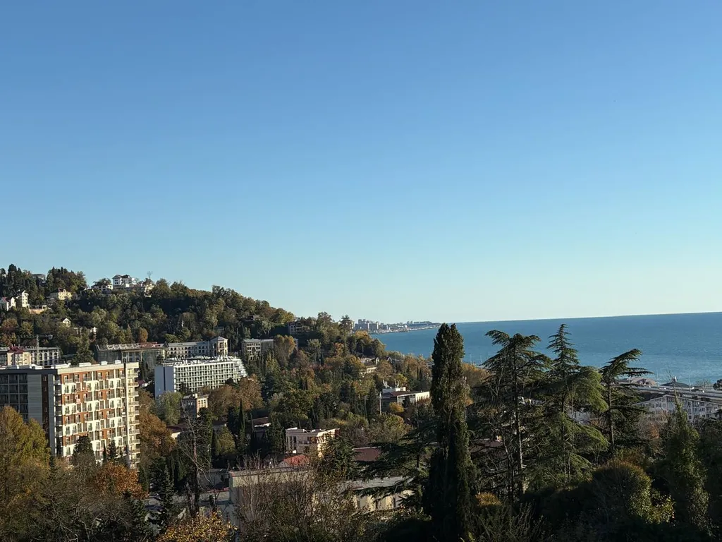 Апартамент с панорамными окнами с видом на море, горы и лес в Хосте