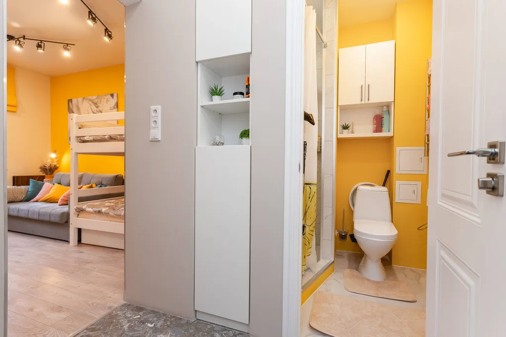 Yellow studio by the sea