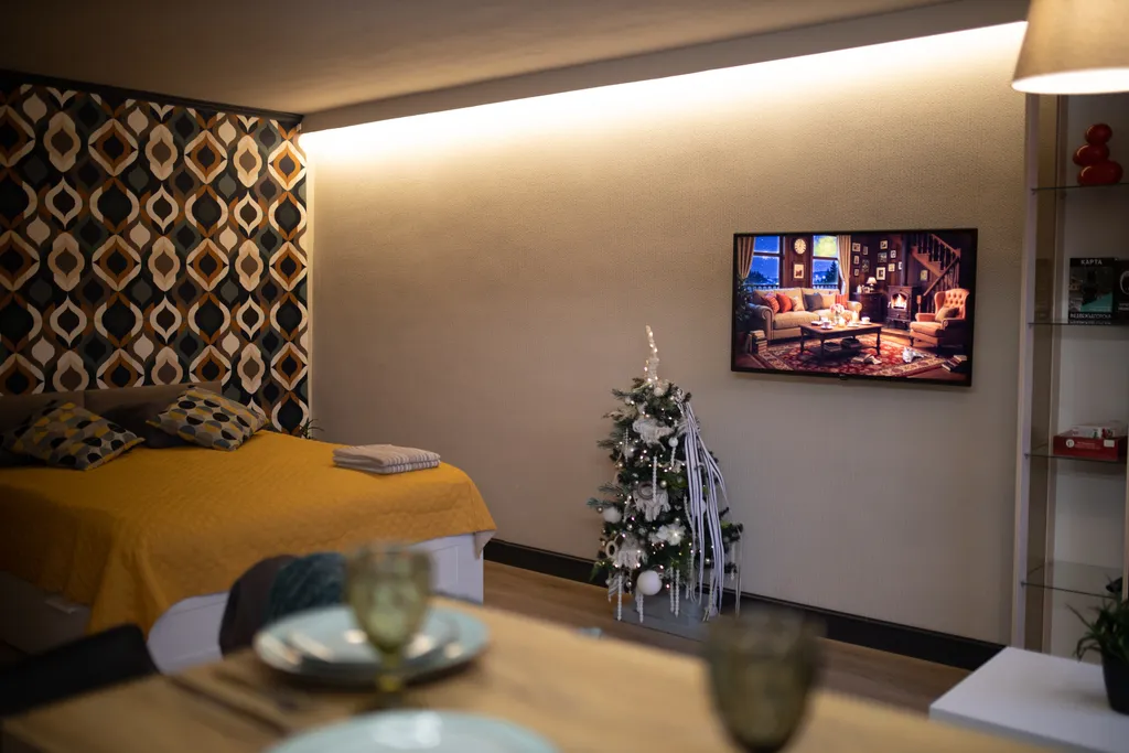 Квартира Современная студия с видом на гору в 2х минутах от Онежского озера — аренда посуточно в Медвежьегорск